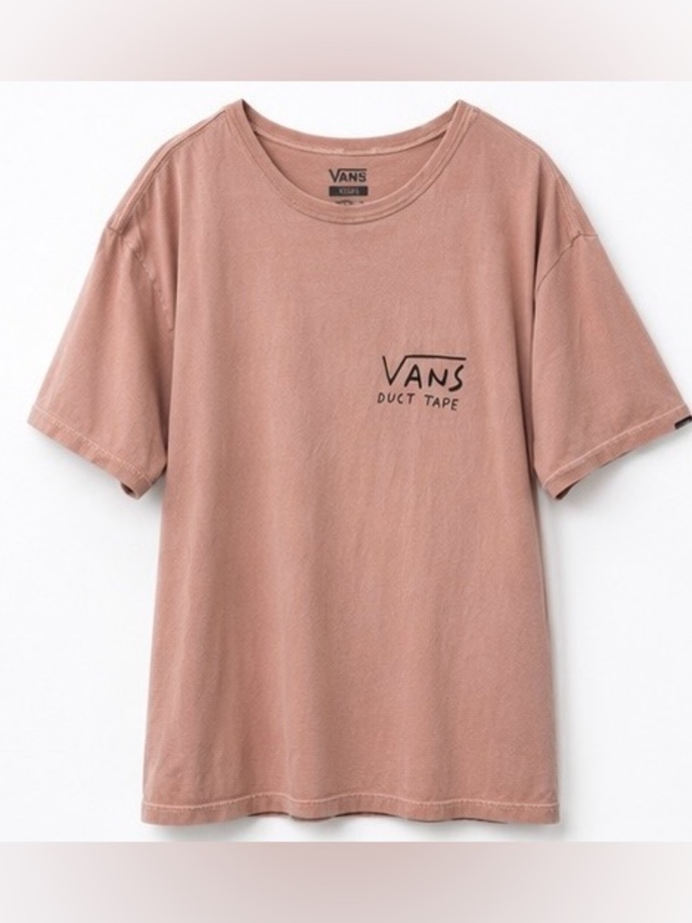 Vans “Duct Tape” Series Graphic Tee Pale Pink Oversized Skate Streetwear Unisex